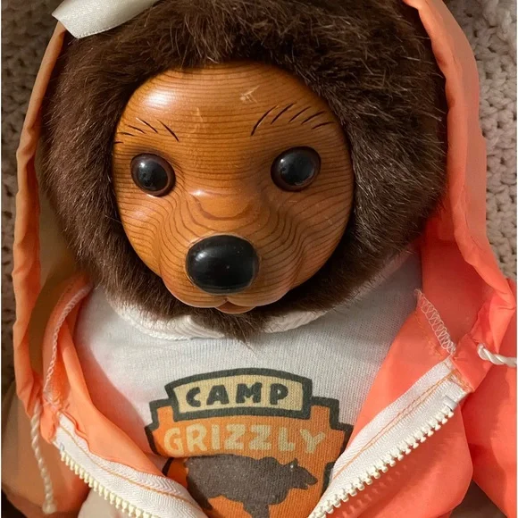 Rare HTF Robert Raikes “Camp Grizzly” Signed & Numbered Charming Wood Face Bear - Picture 17 of 17